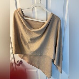 Hannah rose cotton and cashmere poncho NWT